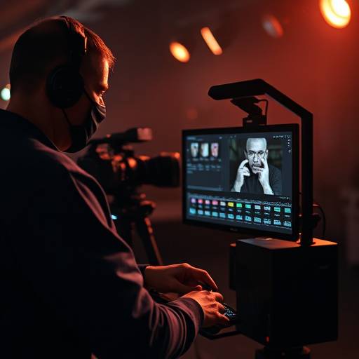 Un editor de video cortando y ajustando clips en una línea de tiempo de edición.